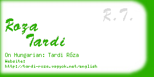roza tardi business card
